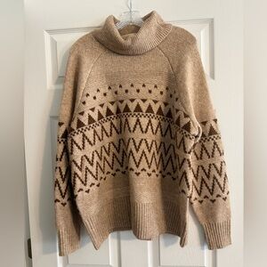 Wonderly Tan Turtleneck Sweater XL
